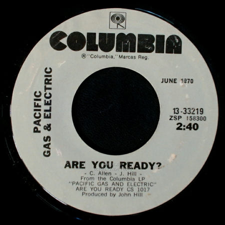 Pg&E / Pacific Gas & Electric - Thank God For You Baby / Are You Ready? side B