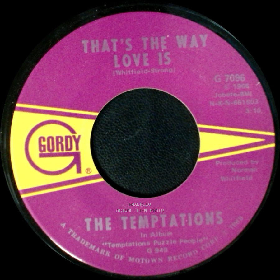 The Temptations - That's The Way Love Is / Psychedelic Shack side A