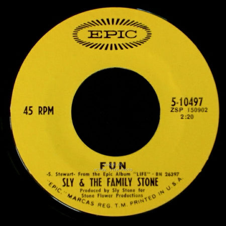 Sly & The Family Stone - Hot Fun In The Summertime / Fun side B