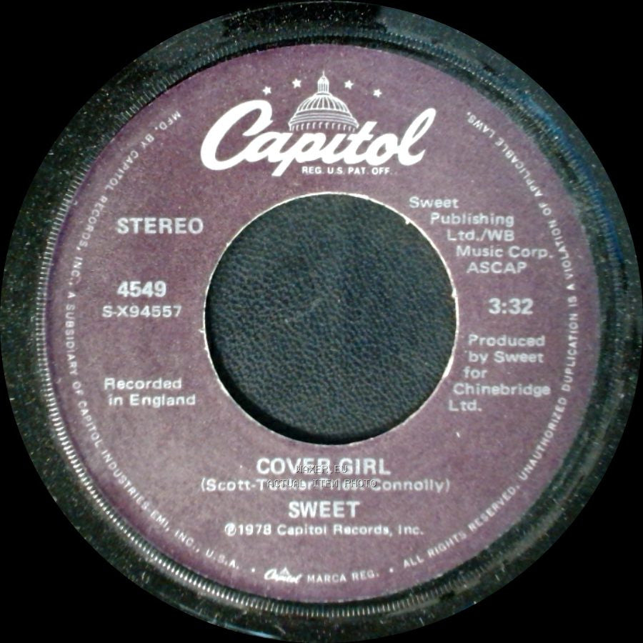 Sweet - Cover Girl / Love Is Like Oxygen side A