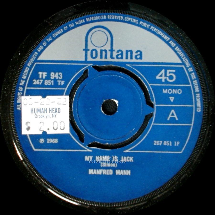 Manfred Mann - My Name Is Jack / There Is A Man side A