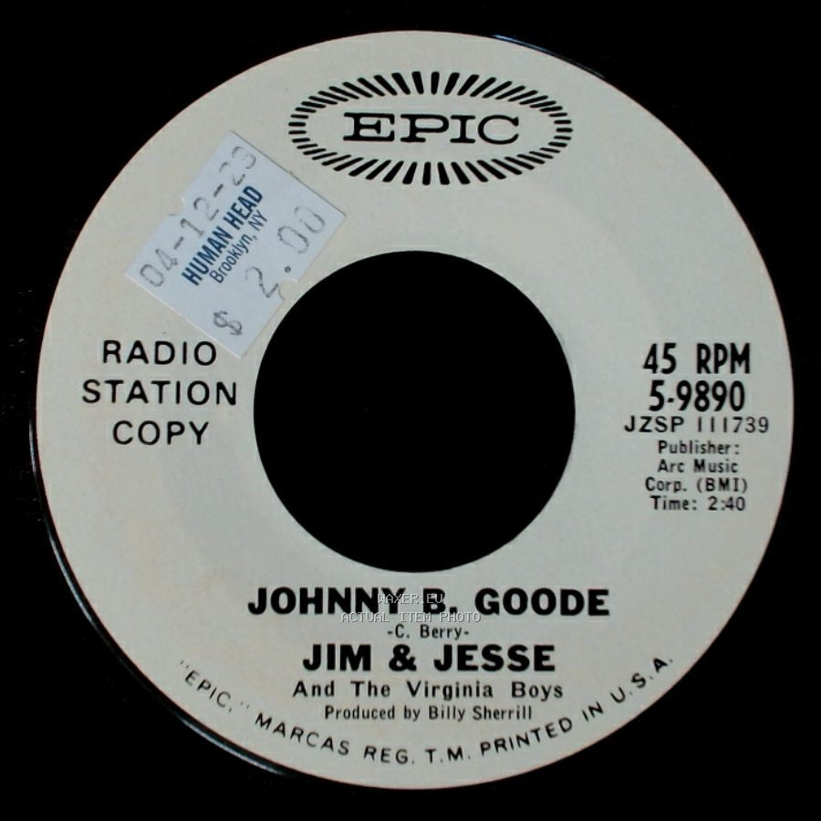 Jim & Jesse / Jim & Jesse And The Virginia Boys - Dancing Molly / Johnny B. Goode side B