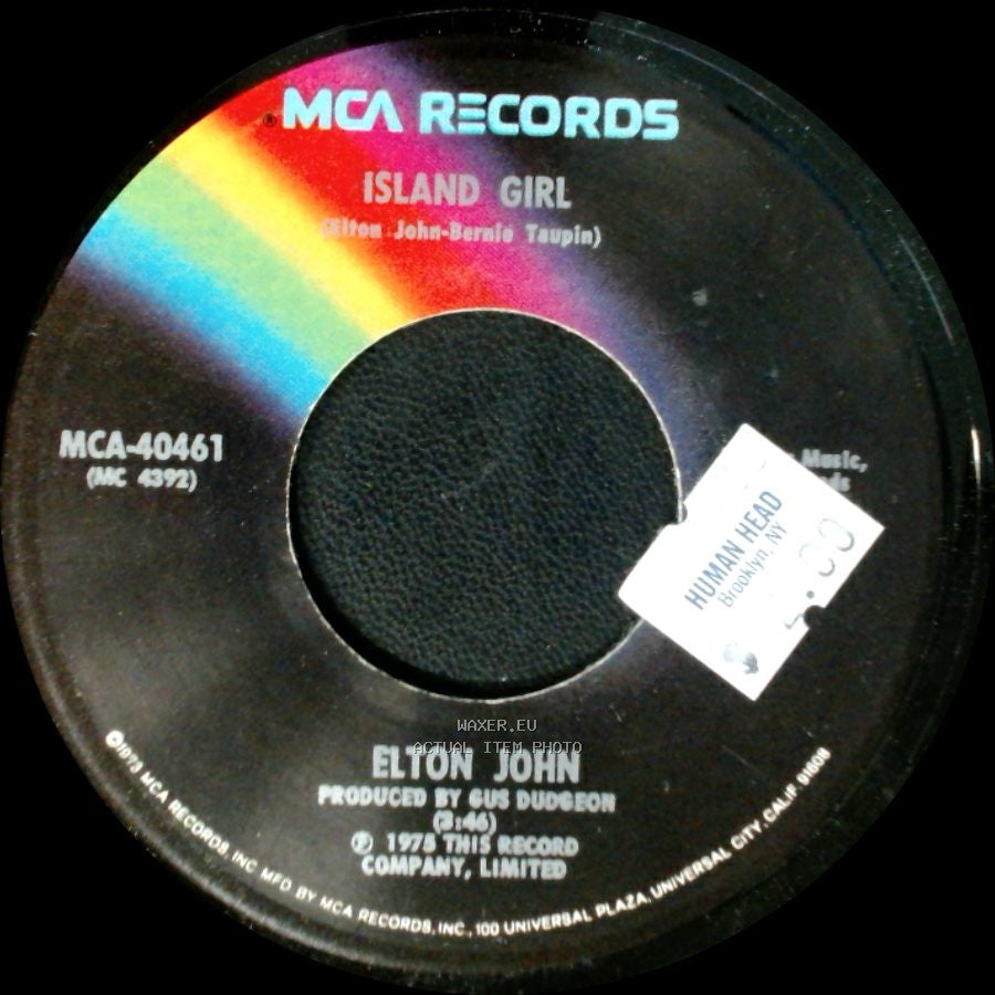 Elton John - Sugar On The Floor / Island Girl side B