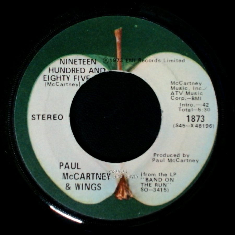 Paul Mccartney & Wings - Nineteen Hundred And Eighty Five / Unknown Title B side A