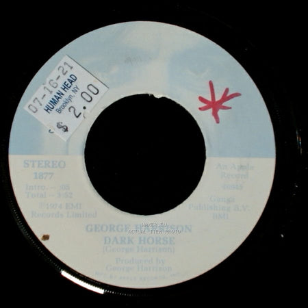 George Harrison - I Don't Care Anymore / Dark Horse side B