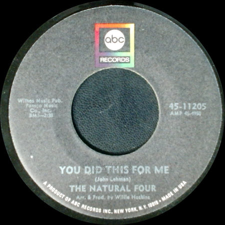 The Natural Four - Why Should We Stop Now / You Did This For Me side B