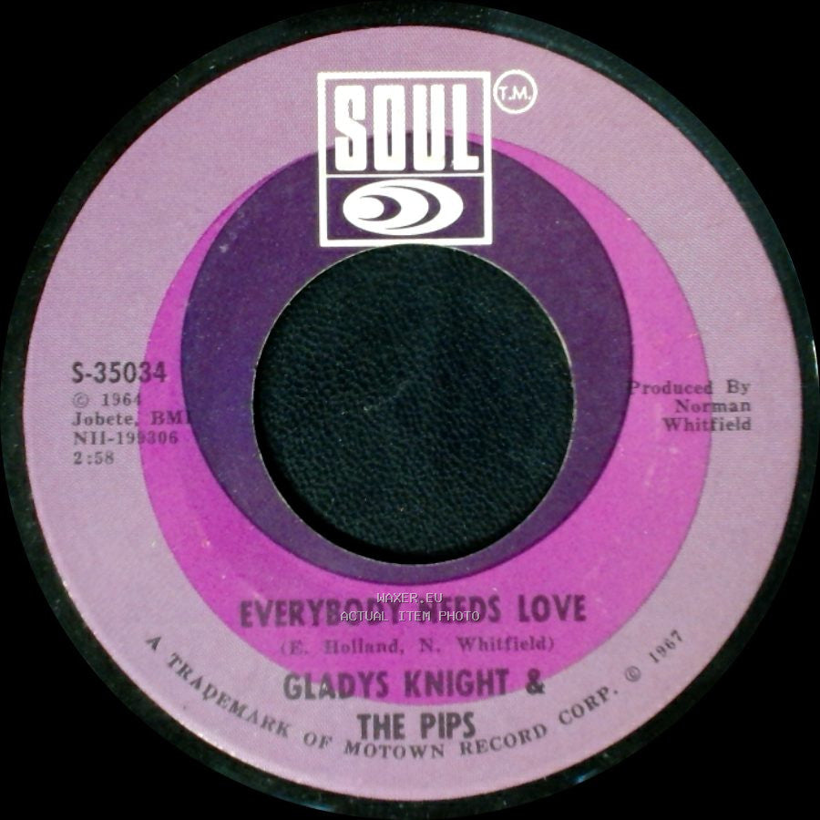 Gladys Knight & The Pips - Everybody Needs Love / Stepping Closer To Your Heart side A