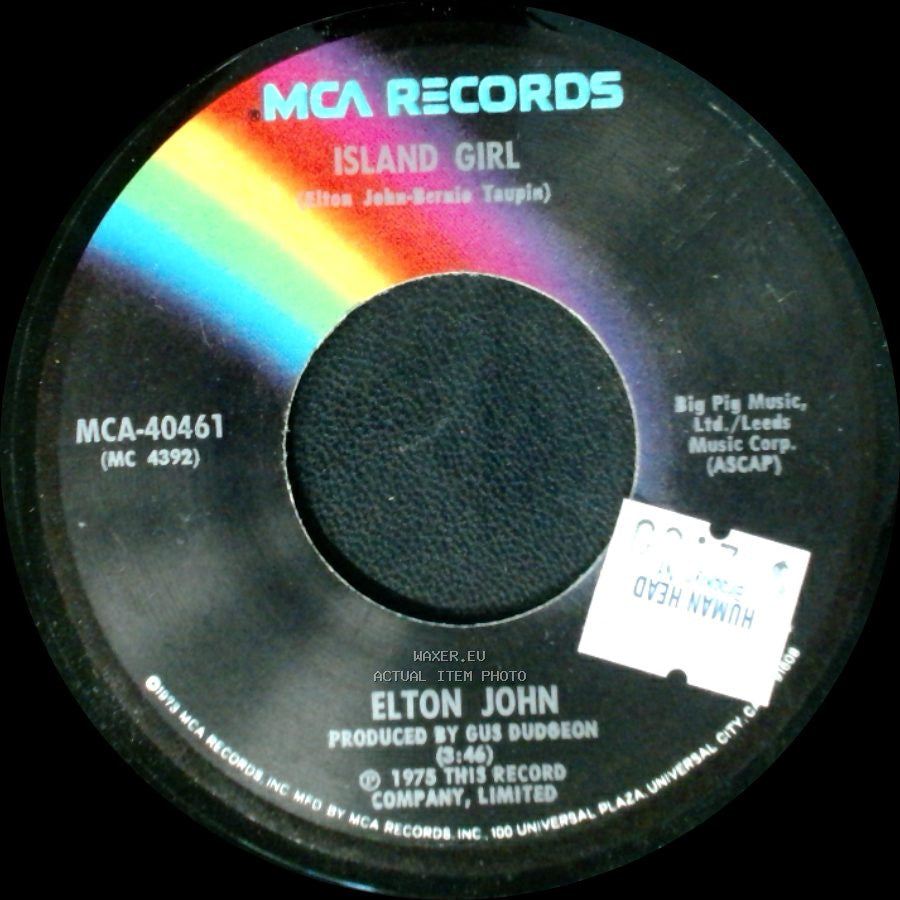 Elton John - Sugar On The Floor / Island Girl side B