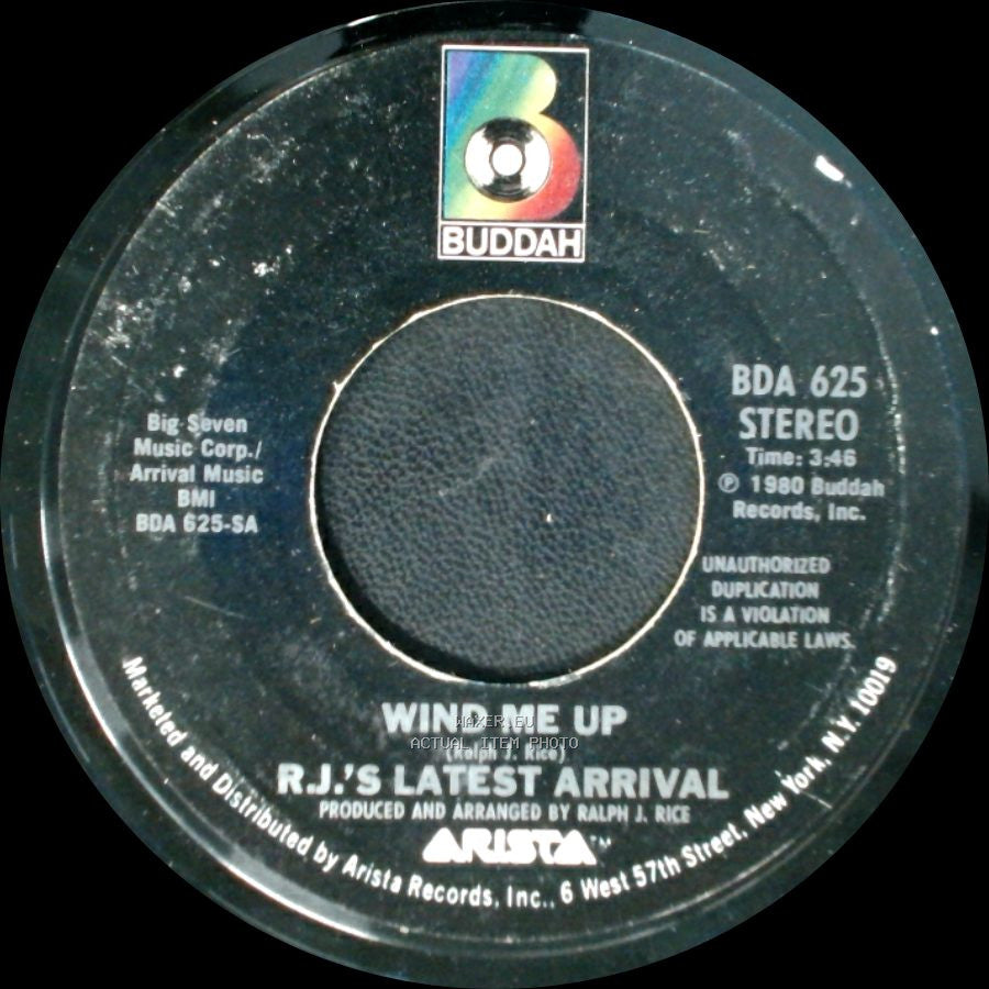 R.J.'s Latest Arrival - Wind Me Up / Dream Serenade side A