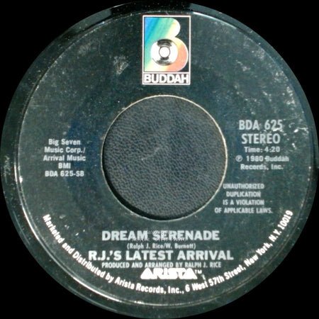 R.J.'s Latest Arrival - Wind Me Up / Dream Serenade side B