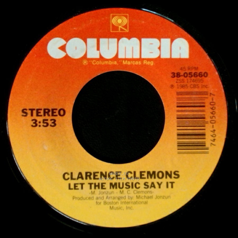 Clarence Clemons And Jackson Browne / Clarence Clemons - You're A Friend Of Mine / Let The Music Say It side B