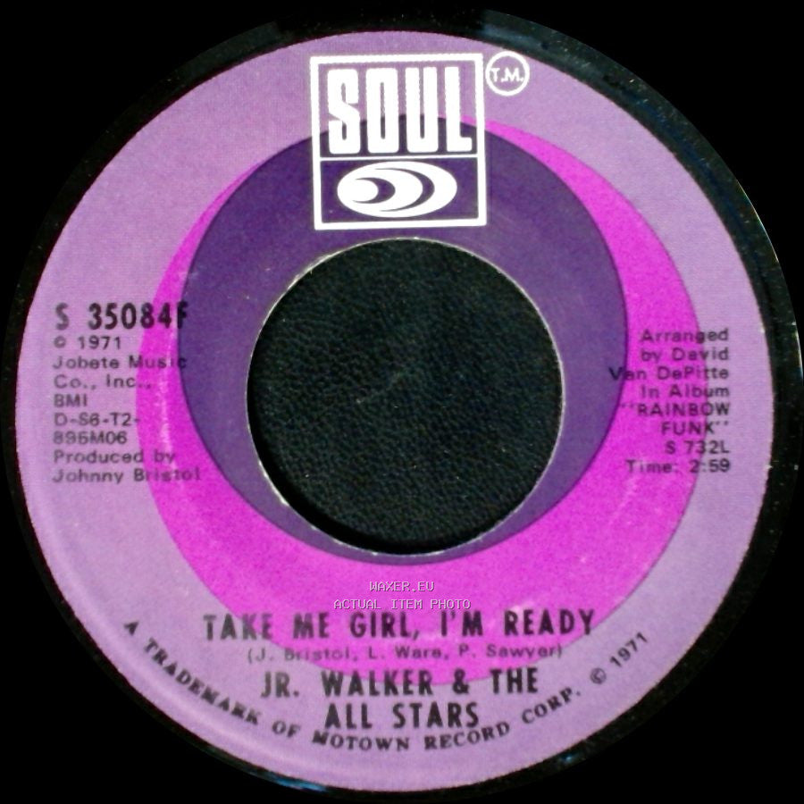 Jr. Walker & The All Stars - Right On Brothers And Sisters / Take Me Girl, I'm Ready side B