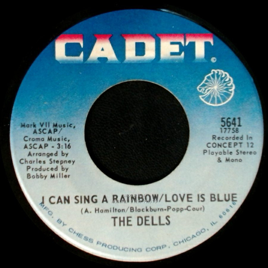 The Dells - Hallelujah Baby / I Can Sing A Rainbow / Love Is Blue side B