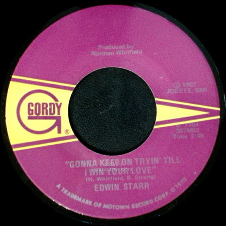 Edwin Starr - Gonna Keep On Tryin' Till I Win Your Love / Stop The War Now side A
