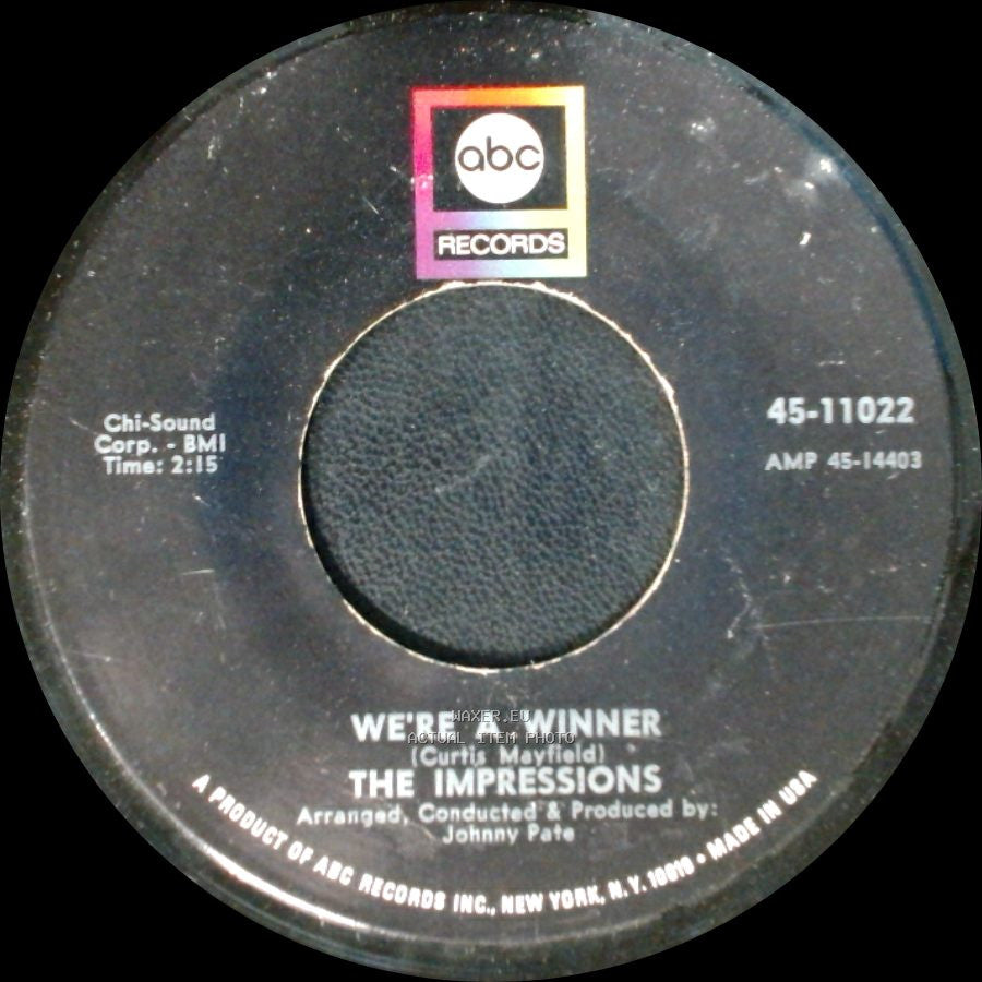 The Impressions - We're A Winner / It's All Over side A
