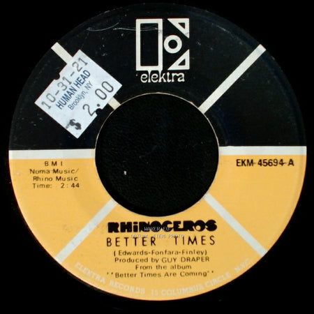 Rhinoceros - Better Times / It's A Groovy World side A