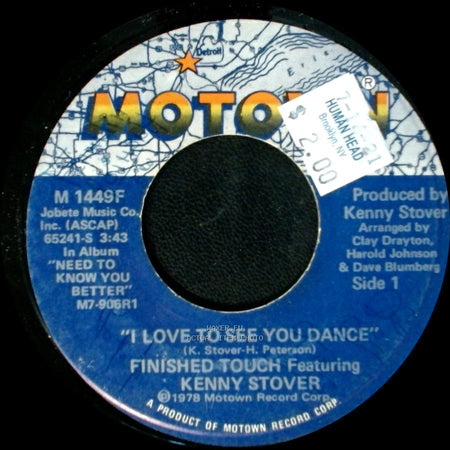 Finished Touch Featuring Kenny Stover / Finished Touch - I Love To See You Dance / You Danced Into My Life side A