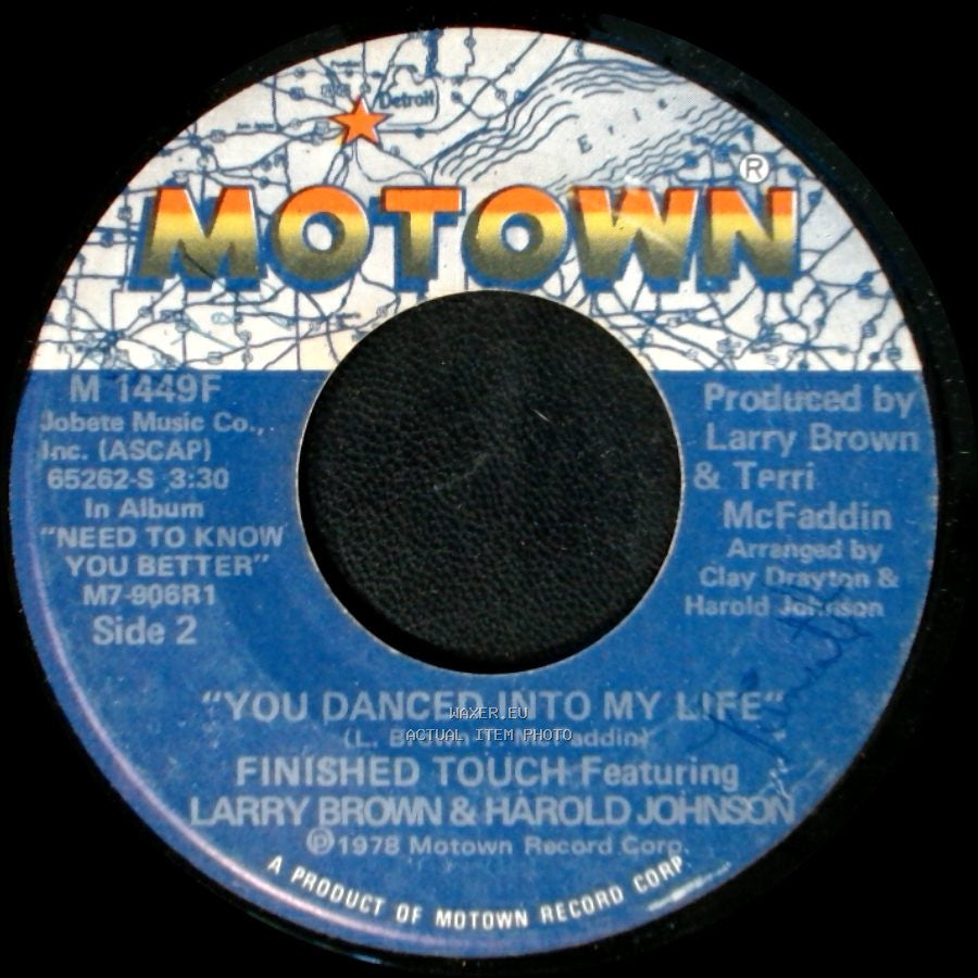 Finished Touch Featuring Kenny Stover / Finished Touch - I Love To See You Dance / You Danced Into My Life side B