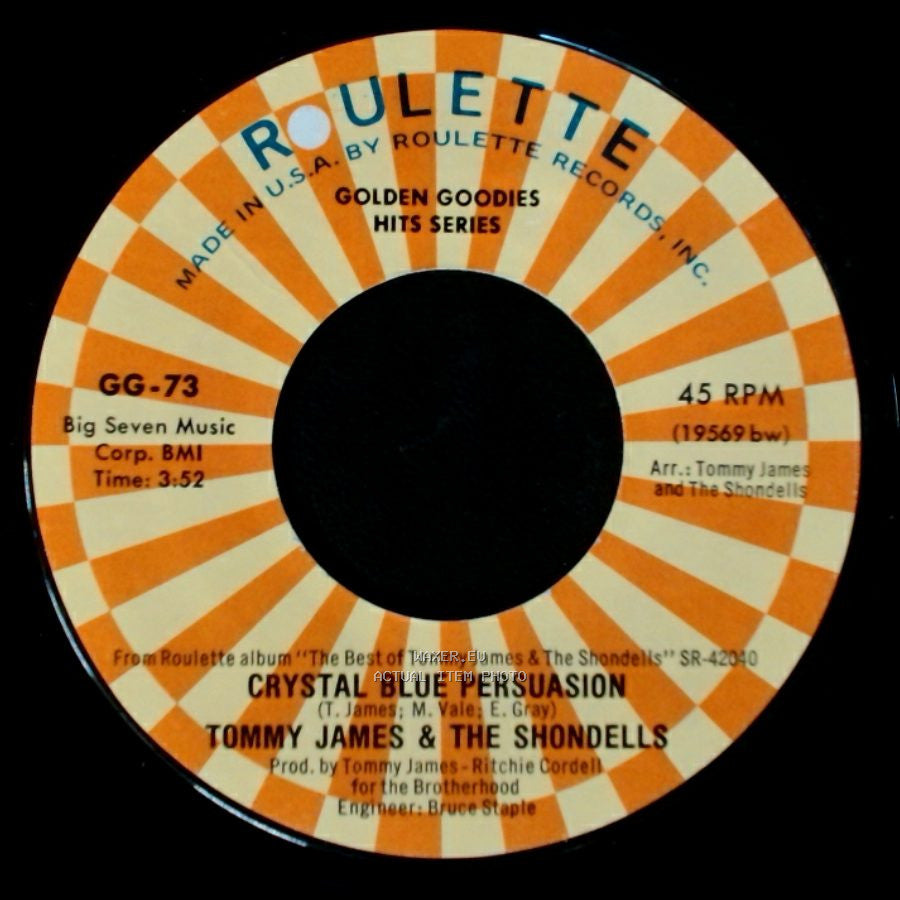 Tommy James & The Shondells - Crystal Blue Persuasion / Mony Mony side A