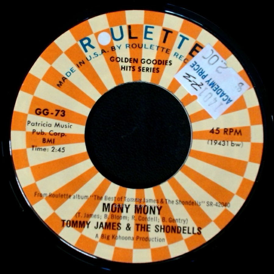 Tommy James & The Shondells - Crystal Blue Persuasion / Mony Mony side B
