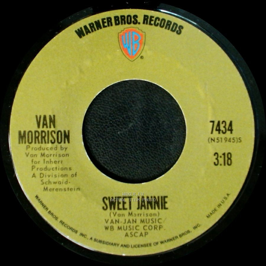 Van Morrison - Domino / Sweet Jannie side B