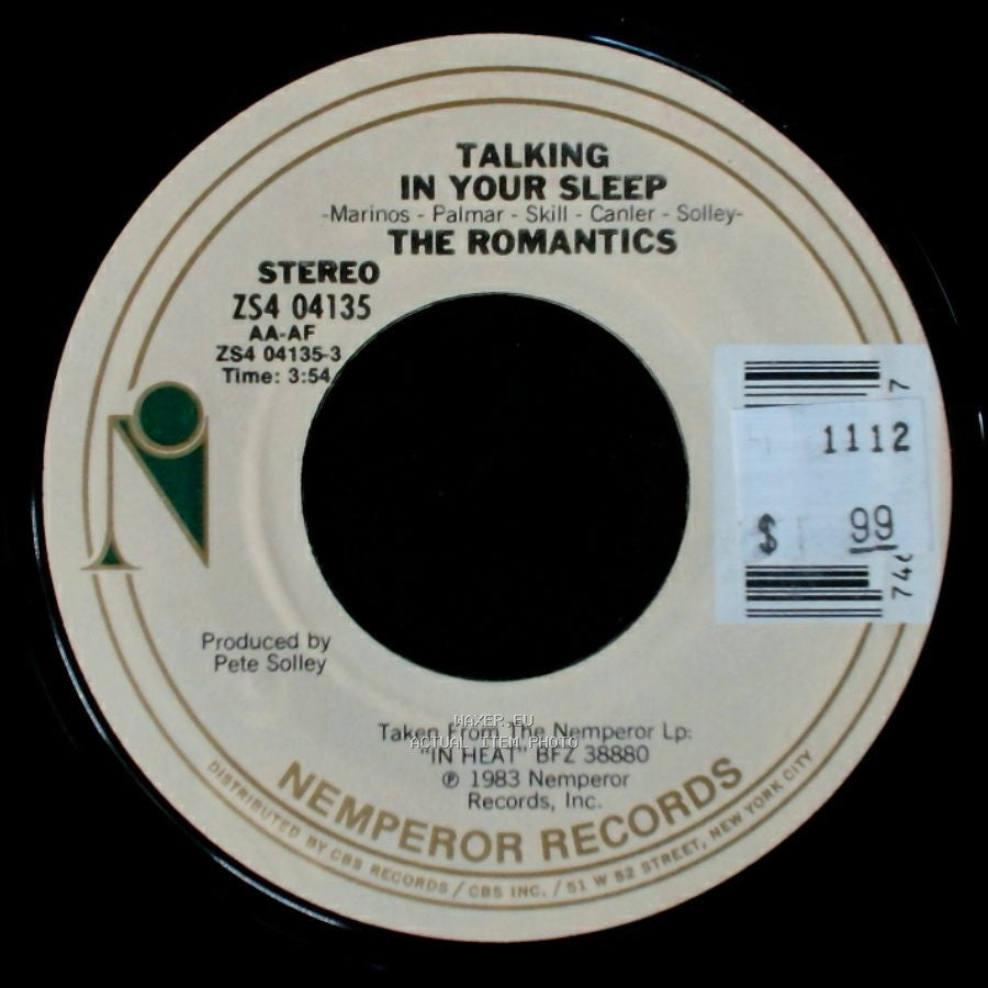 The Romantics - Talking In Your Sleep / I'm Hip side A