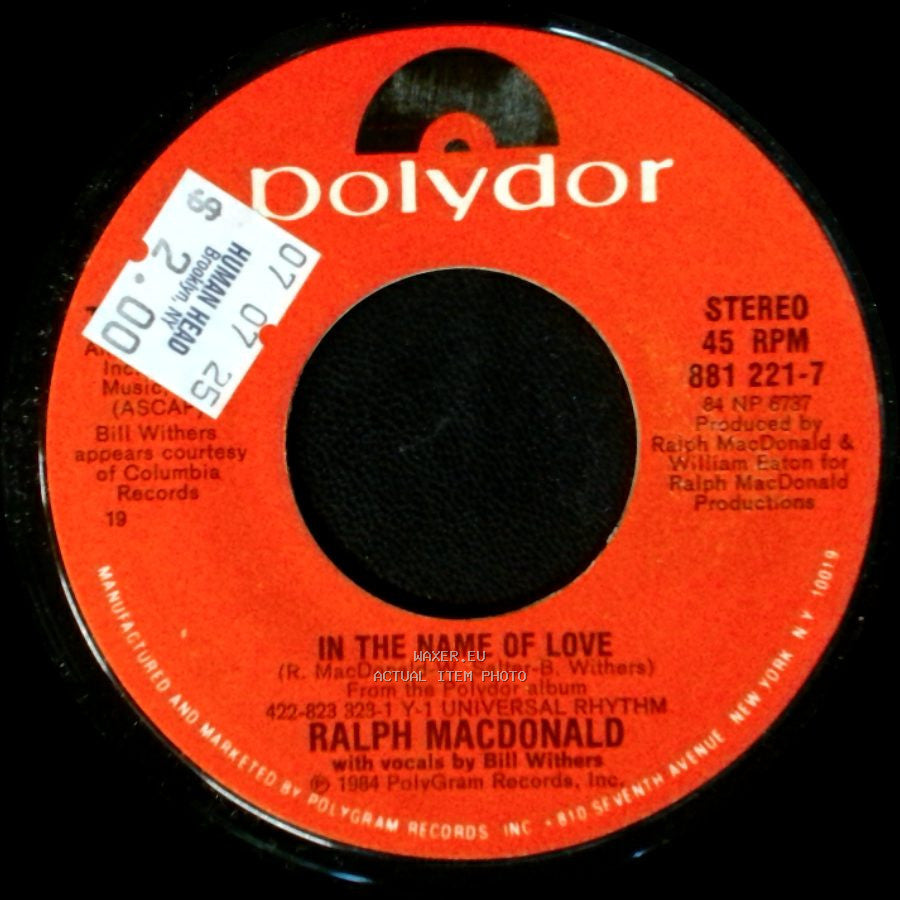 Ralph Macdonald - Play Pen / In The Name Of Love side B
