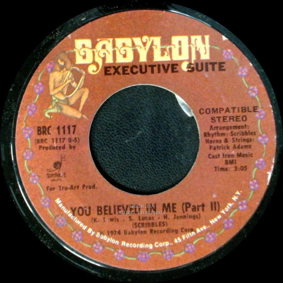Scribbles - You Believed In Me (Part 1) / You Believed In Me (Part Ii) side B