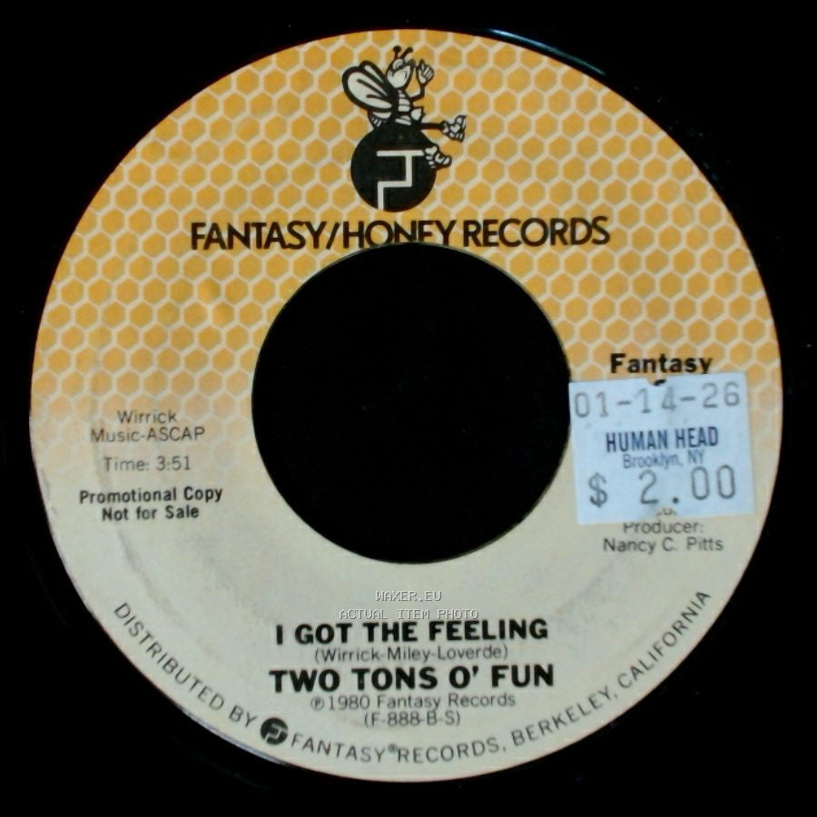 Two Tons O' Fun - Just Us / I Got The Feeling side B