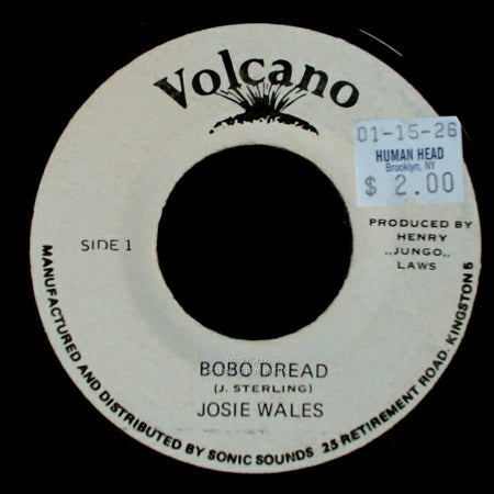 Josie Wales - Bobo Dread / Unknown Title B side A