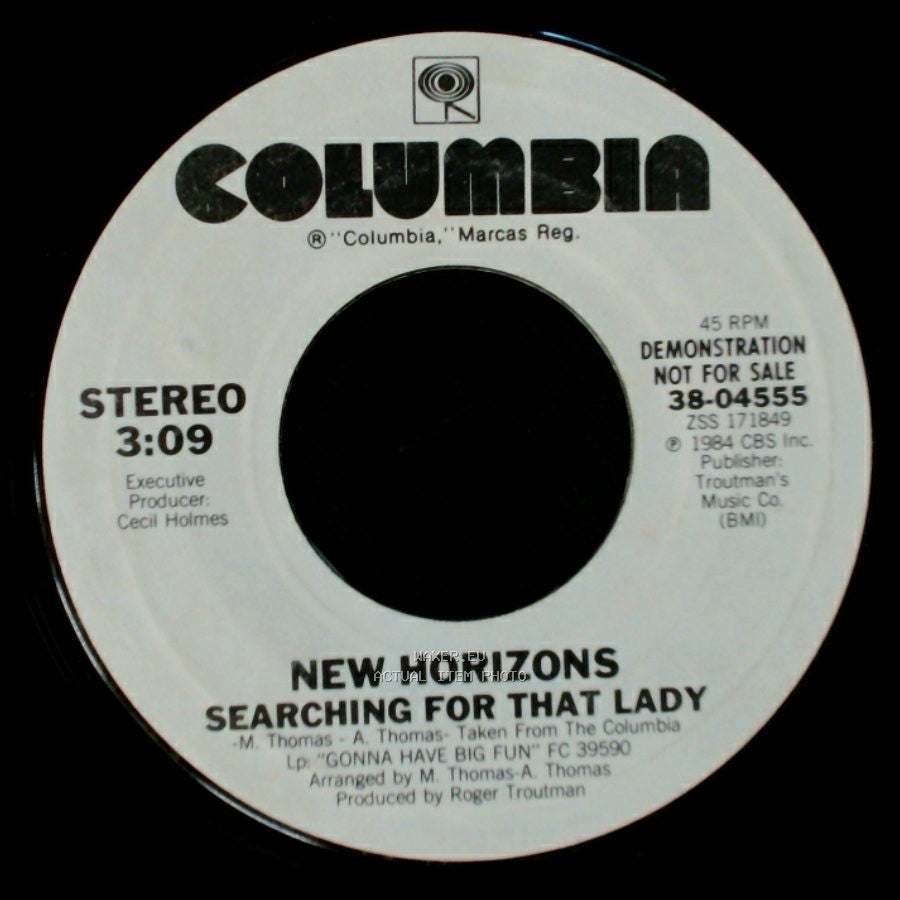 New Horizons - Searching For That Lady / Searching For That Lady side A