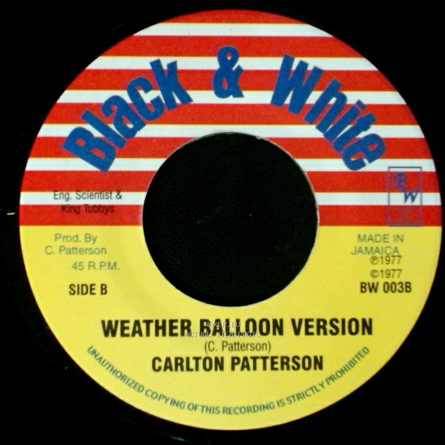 Carlton Patterson - Hypocrite / Weather Balloon Version side B