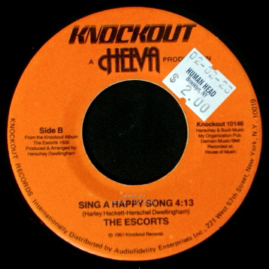 The Escorts - Heart Of Gold / Sing A Happy Song side B