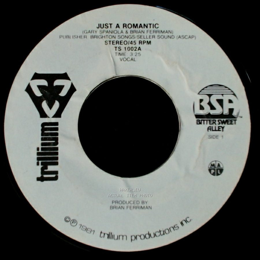 Unknown Artist - Just A Romantic / Dead And Gone side A