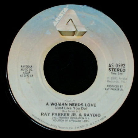 Ray Parker Jr. & Raydio - So Into You / A Woman Needs Love (Just Like You Do) side B