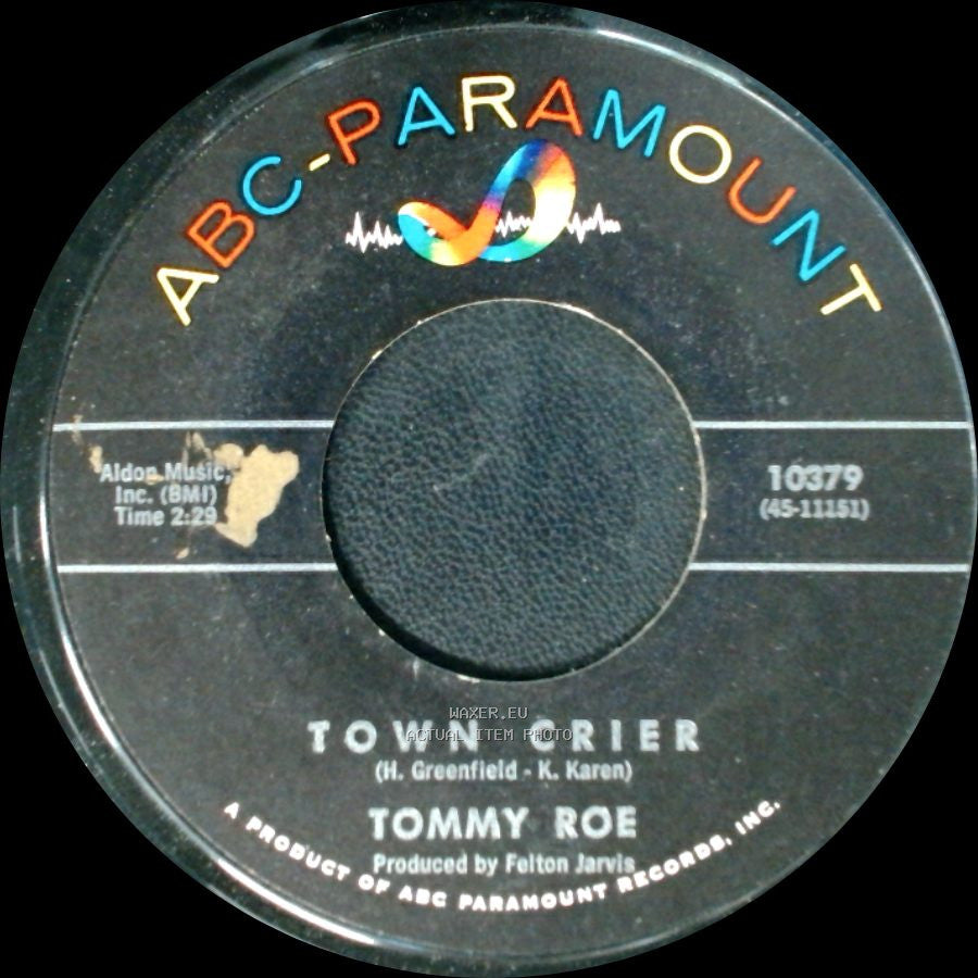 Tommy Roe - Rainbow / Town Crier side B