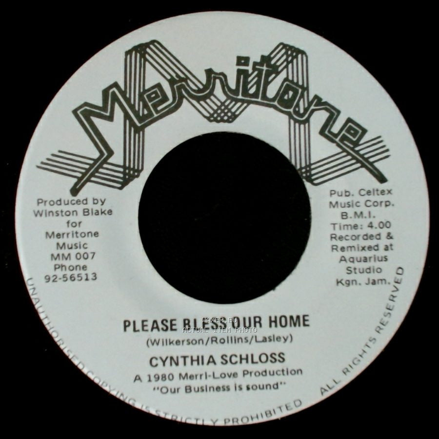 Cynthia Schloss - Please Bless Our Home / Red Rose side A