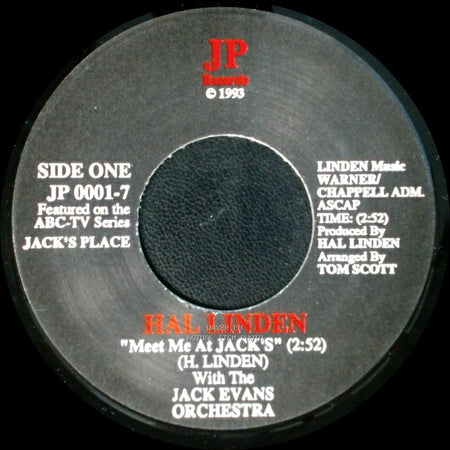 Hal Linden - Meet Me At Jack's / Meet Me At Jack's side A