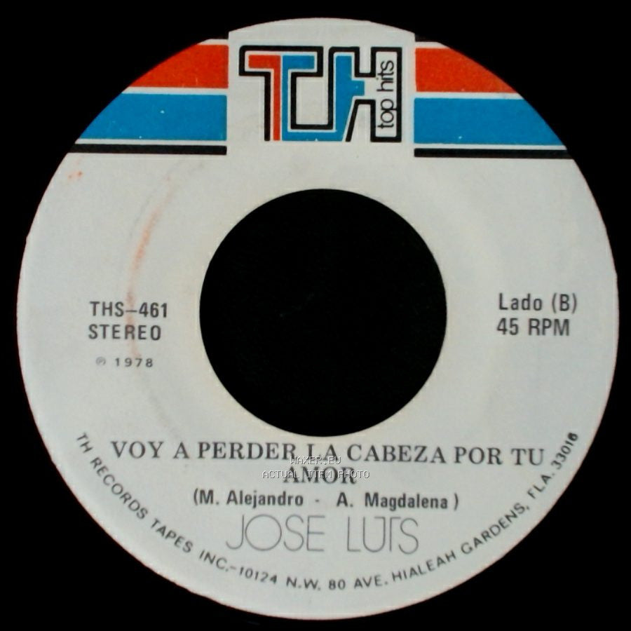 Jose Luis / Jose Luts - Sera Que Estoy Enamorado / Voy A Perder La Cabeza Por Tu Amor side B