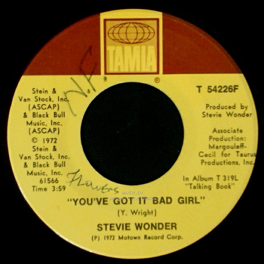 Stevie Wonder - You've Got It Bad Girl / Superstition side A