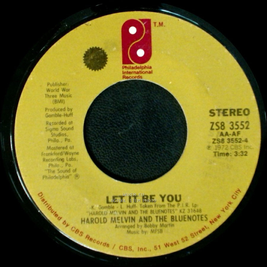 Harold Melvin And The Bluenotes - Where Are All My Friends / Let It Be You side B