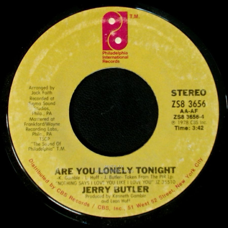 Jerry Butler - (I'm Just Thinking About) Cooling Out / Are You Lonely Tonight side B