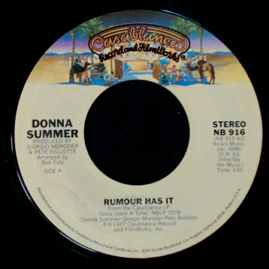 Donna Summer - Rumour Has It / Once Upon A Time side A