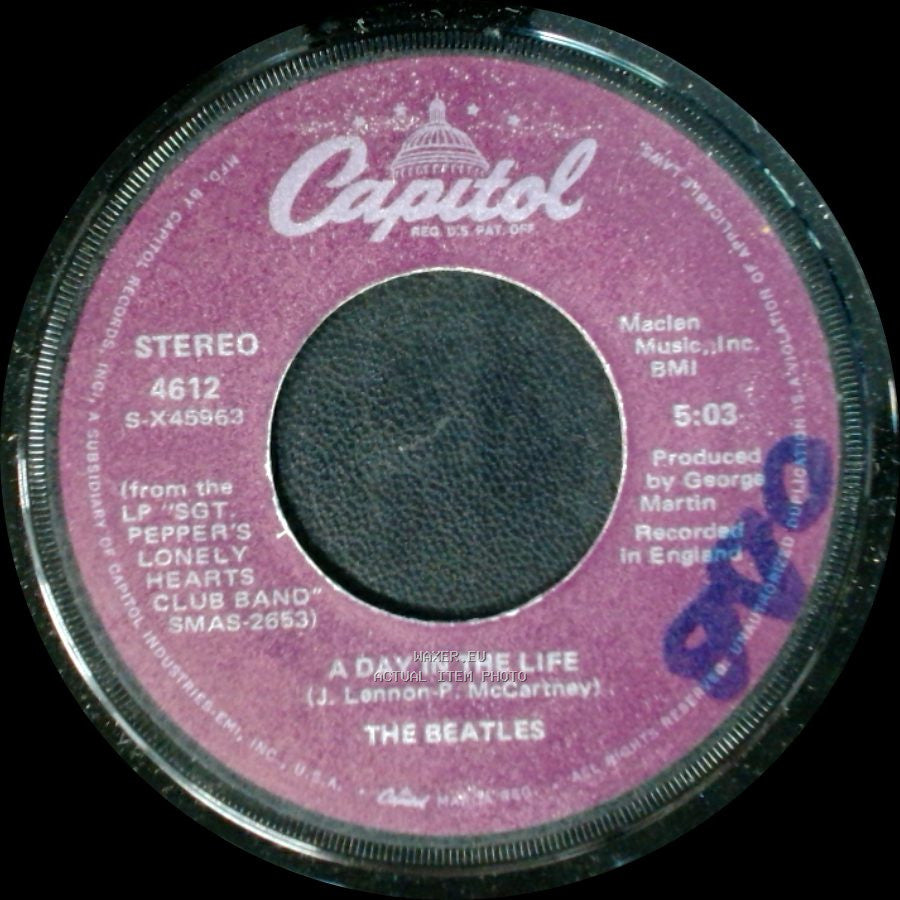 The Beatles - A Day In The Life / Sgt. Pepper's Lonely Hearts Club Band/With A Little Help From My Friends side A