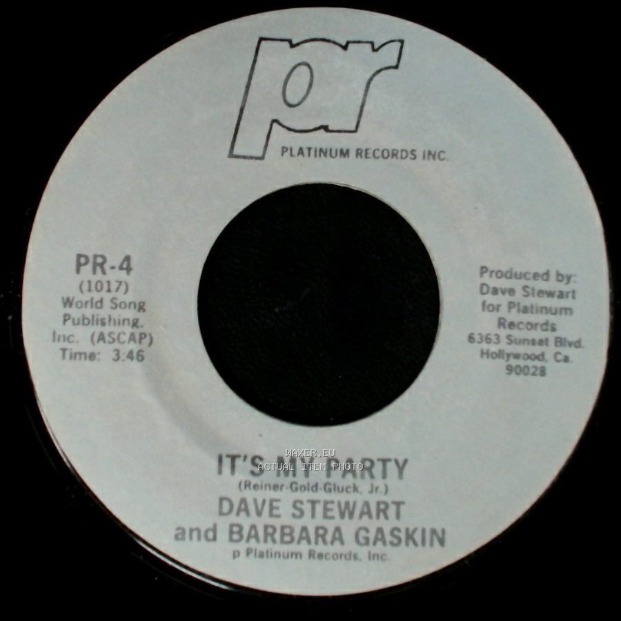 Dave Stewart And Barbara Gaskin - It's My Party / Waiting In The Wings side A