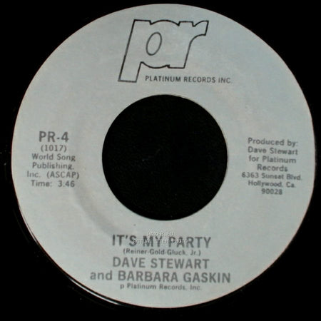 Dave Stewart And Barbara Gaskin - It's My Party / Waiting In The Wings side A