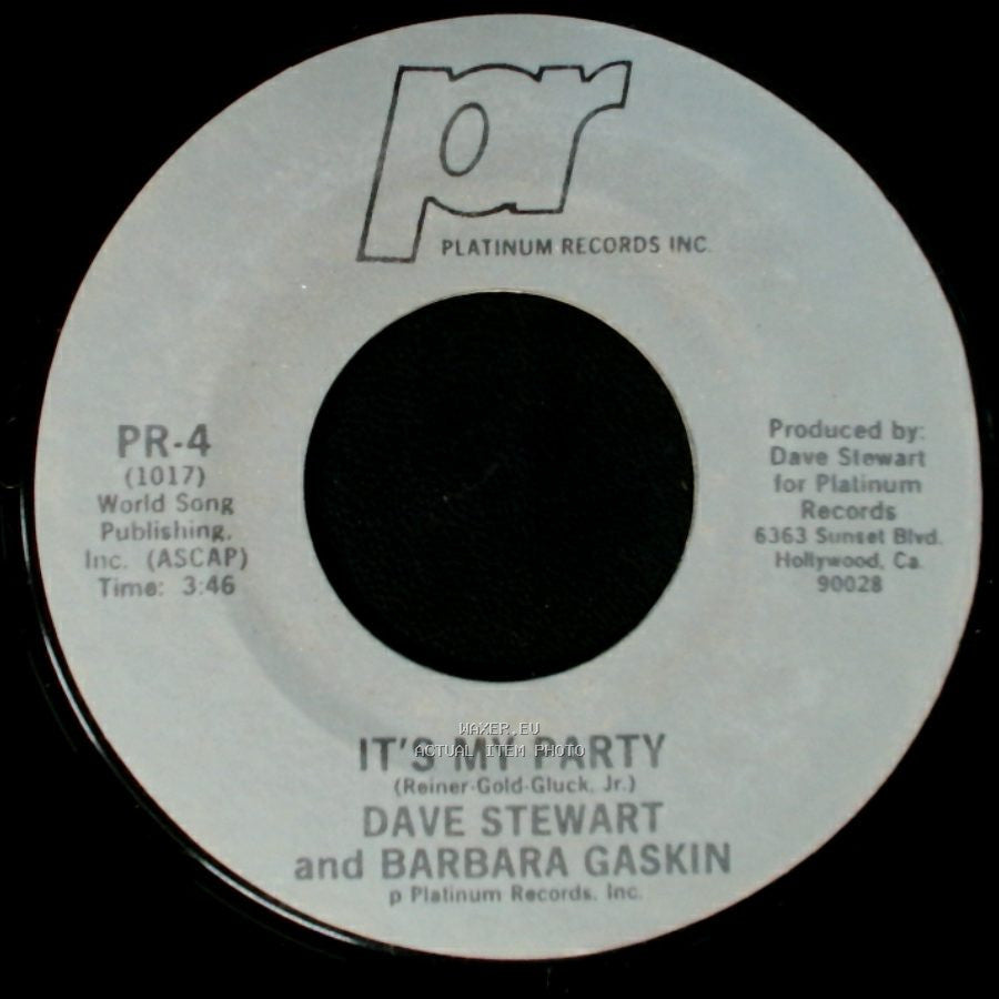 Dave Stewart And Barbara Gaskin - It's My Party / Waiting In The Wings side A