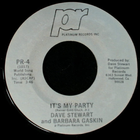 Dave Stewart And Barbara Gaskin - It's My Party / Waiting In The Wings side A