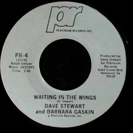 Dave Stewart And Barbara Gaskin - It's My Party / Waiting In The Wings side B
