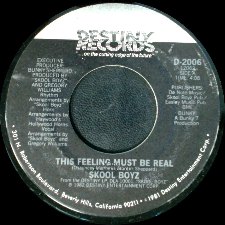 Skool Boyz - This Feeling Must Be Real / Can We Do It Again side A